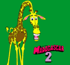 Dibujo Madagascar 2 Melman pintado por vickita