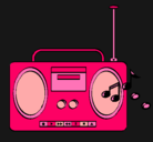 Dibujo Radio cassette 2 pintado por saran