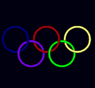 Dibujo Anillas de los juegos olimpícos pintado por albita83