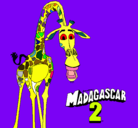 Dibujo Madagascar 2 Melman pintado por  fabiananick