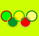 Dibujo Anillas de los juegos olimpícos pintado por sariah