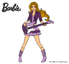 Dibujo Barbie guitarrista pintado por jadilla