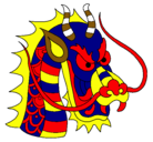 Dibujo Cabeza de dragón pintado por chochi