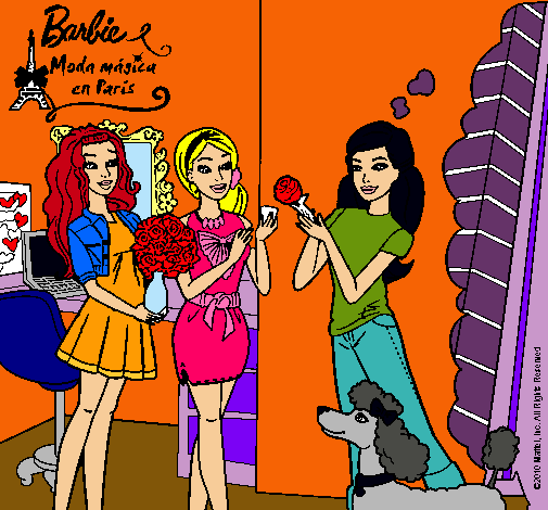 Barbie de compras con sus amigas