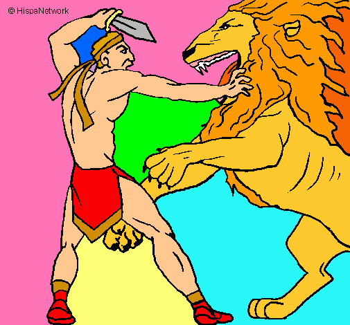 Gladiador contra león