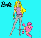Dibujo Barbie con look moderno pintado por nicole23