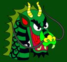 Dibujo Cabeza de dragón pintado por tatamudo