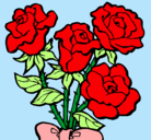 Dibujo Ramo de rosas pintado por Rosas 