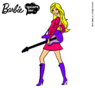 Dibujo Barbie la rockera pintado por rocker