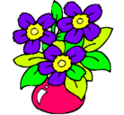 Dibujo Jarrón de flores pintado por chida