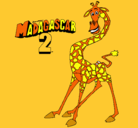 Dibujo Madagascar 2 Melman pintado por jgva