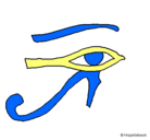 Dibujo Ojo Horus pintado por supercanalla