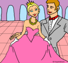 Dibujo Princesa y príncipe en el baile pintado por LOcas 