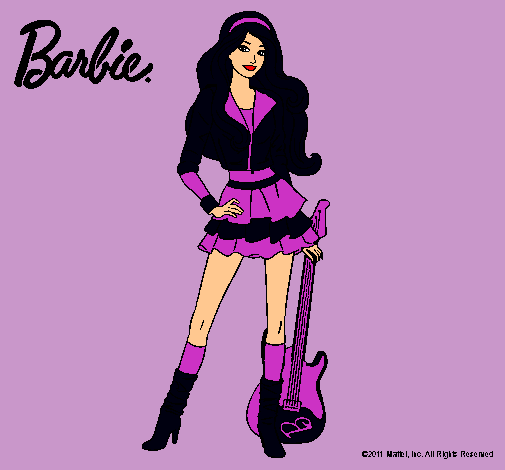 Dibujo Barbie rockera pintado por Ester
