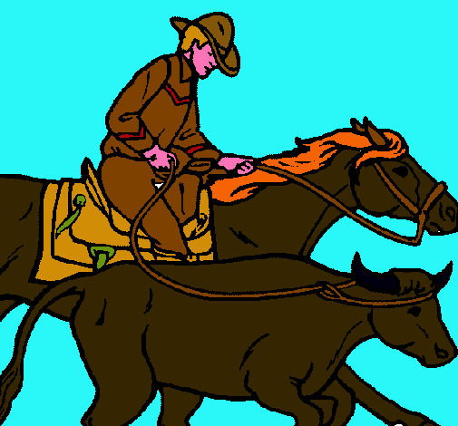 Vaquero y vaca