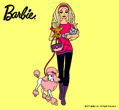 Barbie con sus mascotas