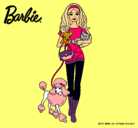 Dibujo Barbie con sus mascotas pintado por Lilith