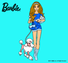 Dibujo Barbie con sus mascotas pintado por jadilla