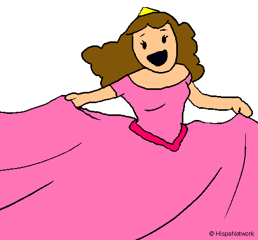 Dibujo Princesa feliz pintado por areymimarchena