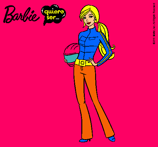 Barbie piloto de motos