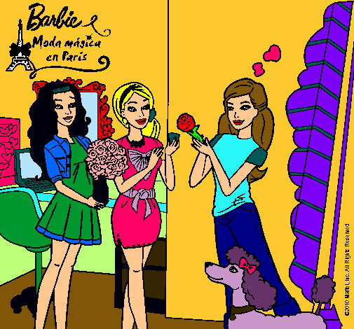 Barbie de compras con sus amigas