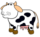 Dibujo Vaca pensativa pintado por vaca