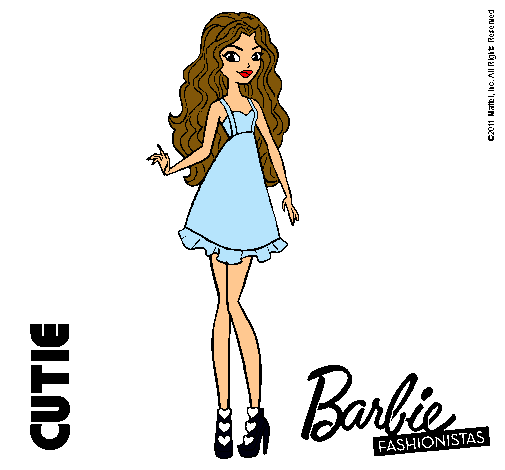 Dibujo Barbie Fashionista 3 pintado por Leah