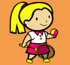 Dibujo Chica tenista pintado por nika