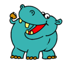 Dibujo Hipopótamo pintado por UIGYU