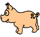 Dibujo Cerdo pintado por tortutonado