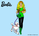 Dibujo Barbie con sus mascotas pintado por sabinadele