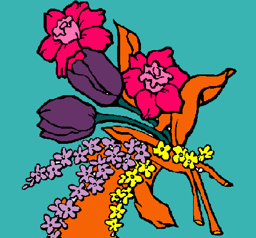Dibujo Ramo de flores pintado por delfina432