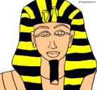 Dibujo Tutankamon pintado por marioooooooo