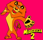 Dibujo Madagascar 2 Alex 2 pintado por madagascar2