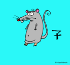 Dibujo Rata pintado por momita