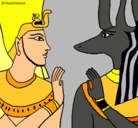 Dibujo Ramsés y Anubis pintado por joseeeee