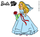 Dibujo Barbie vestida de novia pintado por Mimunt