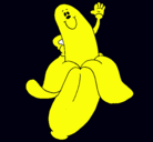 Dibujo Banana pintado por platanito