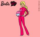 Dibujo Barbie piloto de motos pintado por Mirene