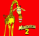 Dibujo Madagascar 2 Melman pintado por magascar