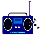 Dibujo Radio cassette 2 pintado por itzayanna