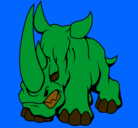 Dibujo Rinoceronte II pintado por chuki