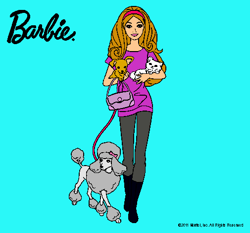 Barbie con sus mascotas