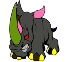 Dibujo Rinoceronte II pintado por osirlil