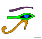 Dibujo Ojo Horus pintado por jimete