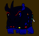 Dibujo Rinoceronte pintado por miprincesa