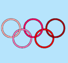Dibujo Anillas de los juegos olimpícos pintado por nura