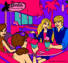 Dibujo Barbie y sus amigos en la heladería pintado por darai