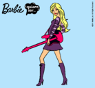 Dibujo Barbie la rockera pintado por Cantante 