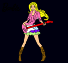 Dibujo Barbie guitarrista pintado por Leah